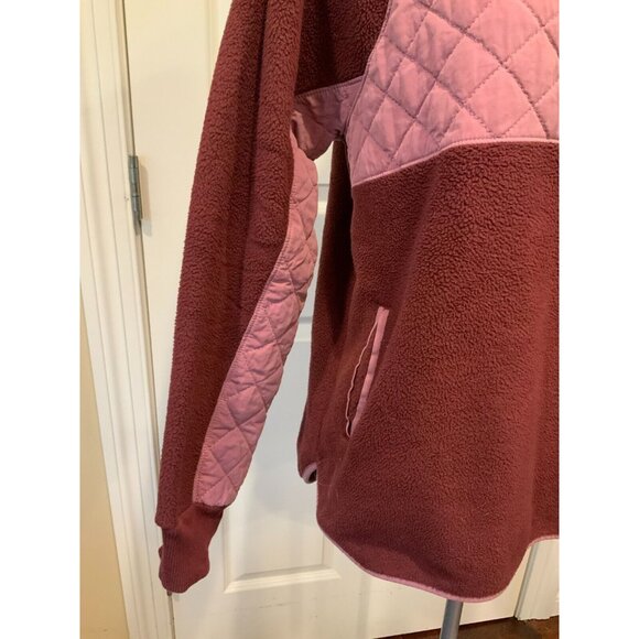 Abercrombie & Fitch Purple Fleece W/ Quilted Detail & Front Pocket, Size L - Picture 3 of 9